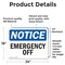 Signmission Emergency Off, 24 in W x Rectangle, Vinyl Decal OS-2PACK-NS-D-1824-L-11864 - alternate 2